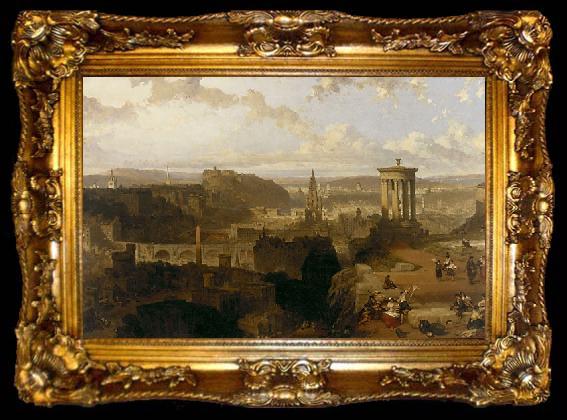 framed  David Roberts Edinburgh from the Calton Hill, ta009-2